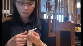 淫乱OLが休日に1人で焼肉を食べる①